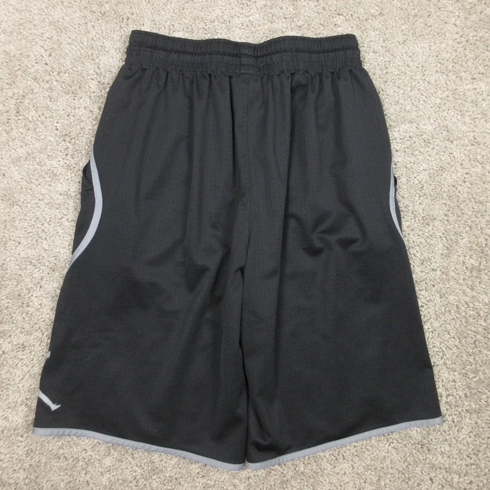 Jordan Shorts Mens Medium Black Solid Basketball Jump Man Baggy Relaxed 10